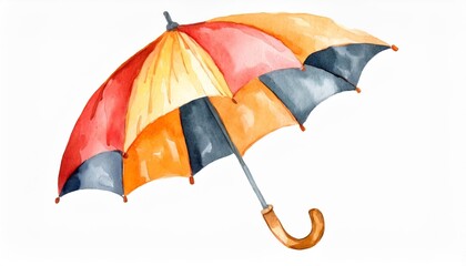 umbrella watercolor clipart illustration with isolated background - obrazy, fototapety, plakaty