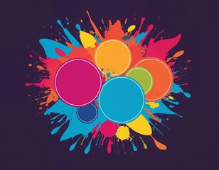 abstract colour splash