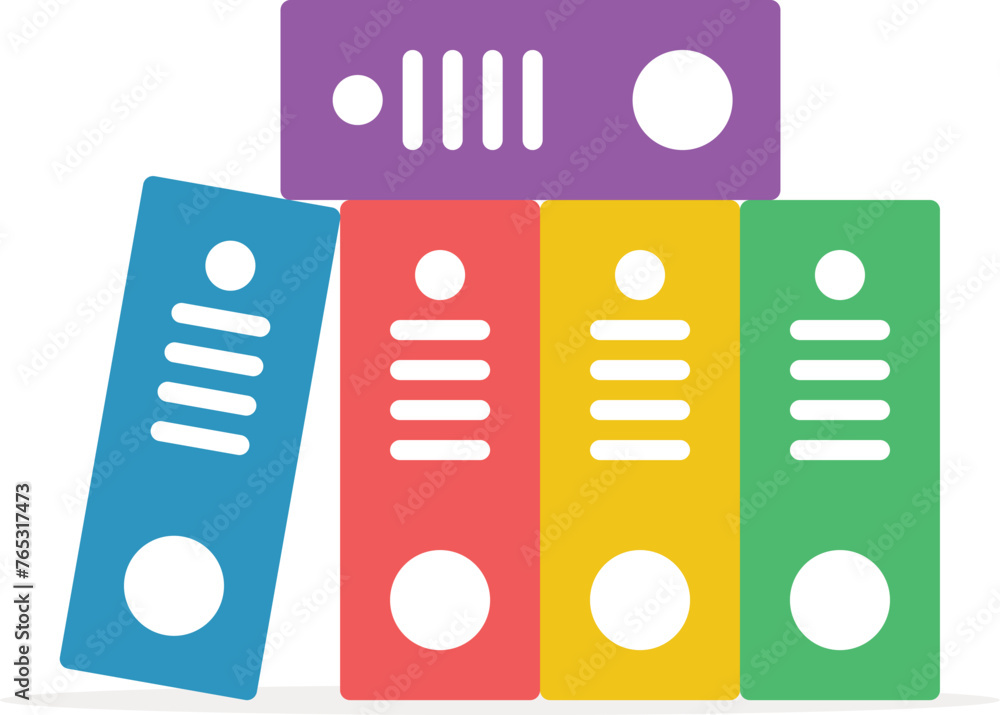 Poster vector illustration of office folder symbol file, document. simple flat design editable.