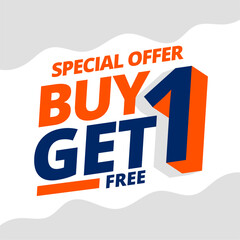 special offer buy one get one free discount coupon background