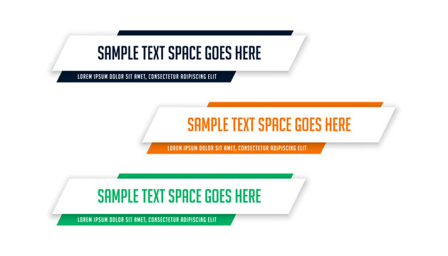 collection of lower third info bar banner for business presentation