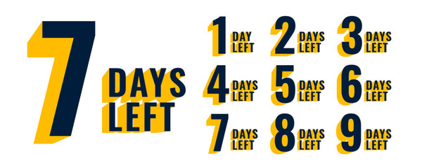 limited days left countdown sign template for business promo