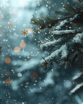 モミの木と冬のイメージ