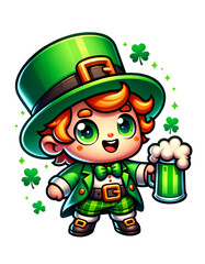 The smiling young leprechaun