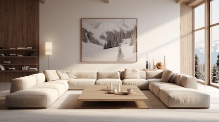 Modern elegant living room interior composition 