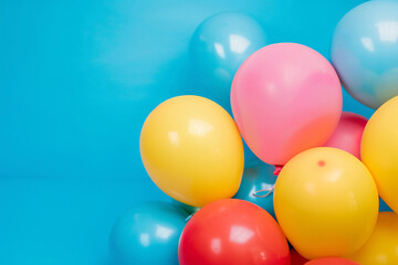 Fototapeta na wymiar Festive background with festive balloons, celebration party birthday theme concept illustration