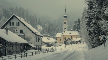 The town of San Candido has a magical atmosphere, especially when it snows.