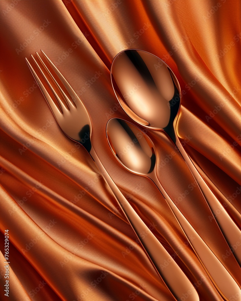 Poster bring your cutlery set design to life with a dynamic tilted angle view, showcasing its unique featur