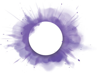 Color powder explosions with circle banner