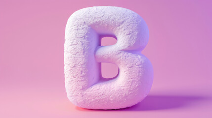 3D rendering letter B, 3d style decorated capital letter B