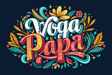A-t-shirt-design-with-saying-yoga-papa vector.eps
