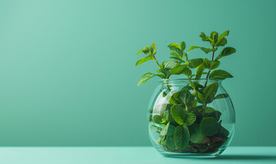 plant in a vase background-generative ai - obrazy, fototapety, plakaty