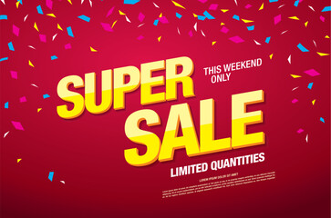 sale banner layout design vector illustration