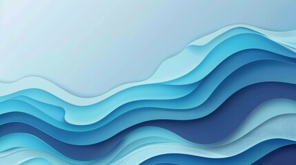 Abstract gradients blue waves sale banner template background