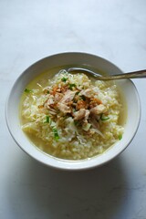 Rice and beef clear soup