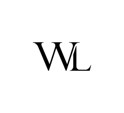 Initial Letter Logo. Logotype design. Simple Luxury Black Flat Vector WL