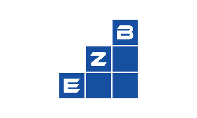 EZB initial letter financial logo design vector template. economics, growth, meter, range, profit, loan, graph, finance, benefits, economic, increase, arrow up, grade, grew up, topper, company, scale