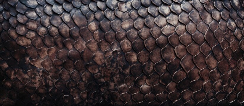 A detailed image showing the texture of a snake skin up close, set against a solid black background