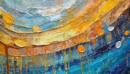 abstract textured oil painting