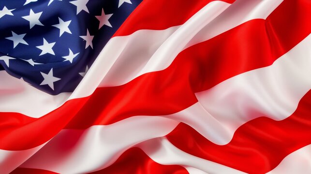 Close up of American flag background.