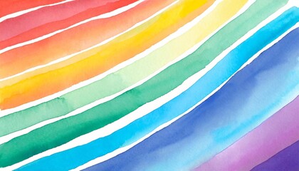 rainbow stripes abstract watercolor background