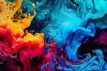 Masterpiece of Swirling Colors on Turbulent Flow