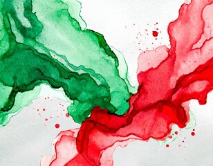Red/Green Ink on Marble - 3
