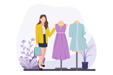 Fashion Designer Flat Design Illustration
