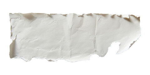 Blank Cardboard Paper Torn isolated on transparent png.
