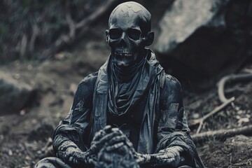 The undead undertake a journey towards enlightenment and self-discovery, high resolution DSLR - obrazy, fototapety, plakaty