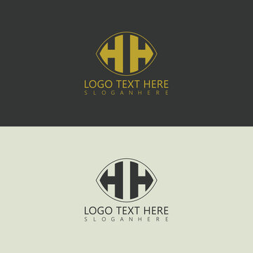 HH letter logo creative design.