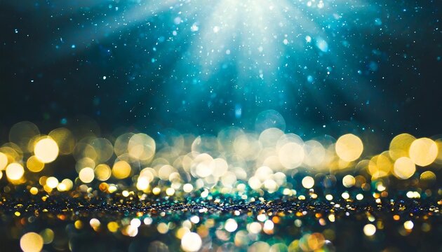 design bokeh gold disco blurred diamond abstract dark lights g black cosmic focused blue background blurry black abstract christmas filter bling effect background exciting blue glitter bright dust