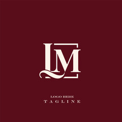 LM initial letter logo design
