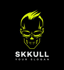 Skull logo Icon Brand Identity Sign Symbol Template