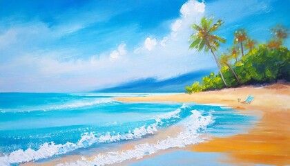 beach with palm tree