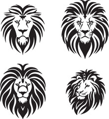 
Logo on a transparent backdrop including a lion's head vector illustration-002