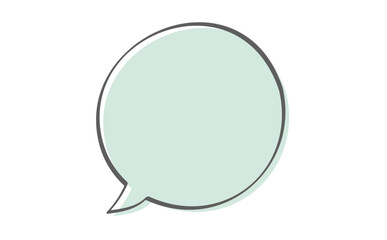 手描きのかわいい吹き出し(グリーン)