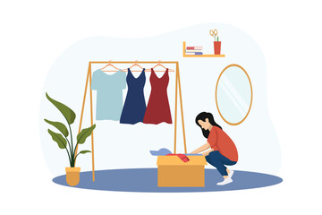 Fashion Designer Flat Design Illustration