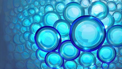 abstract background of shiny blue circles
