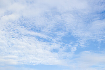 White clouds with blue sky background