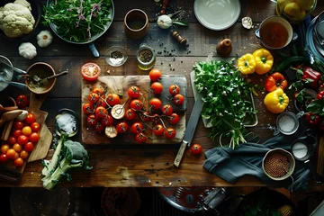 Foto op Plexiglas Exploring New Recipes: Individuals Discover the Joy of Cooking Wholesome Meals © Jirapron