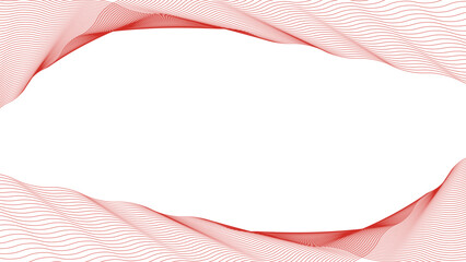 Red wave line stripes background vector image for backdrop or fabric style