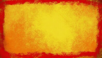 yellow orange background with red border and distressed texture design
