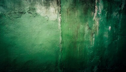 green dark grunge concrete texture wall background
