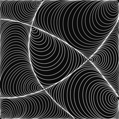 Abstract, Doodle, Doodle abstract lines consist of white lines, line patterns, art, white lines with black background.