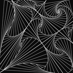 Obraz premium Abstract, Doodle, Doodle abstract lines consist of white lines, line patterns, art, white lines with black background.