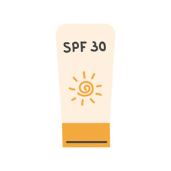 Summer sunscreen spray and cream icon