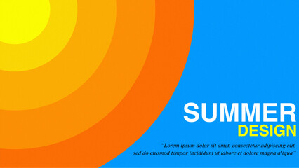 Summer banner design. Sunny day background. Summer party invitation