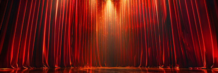 ward Ceremony Design Template Award Event,
Stage with spotlight and red curtain - obrazy, fototapety, plakaty