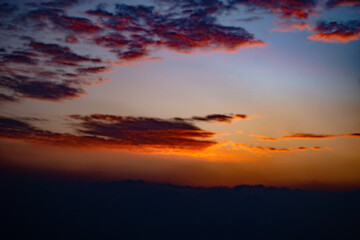 sunset over the sea